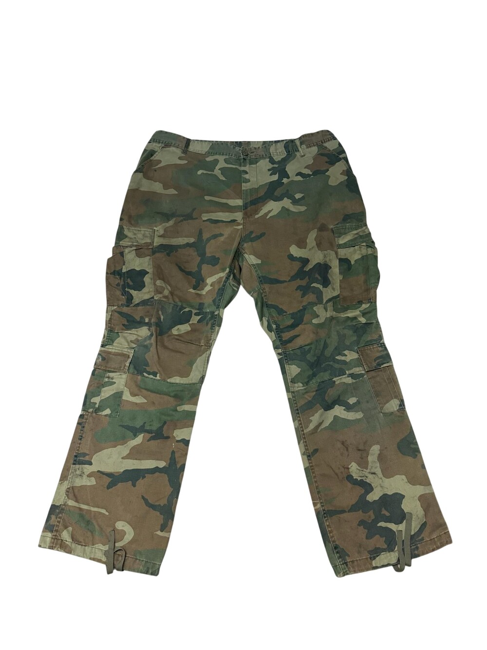 Rothco Cargo Pants Mens 42x31 Green Woodland Camo Adjustable Waist BDU Army